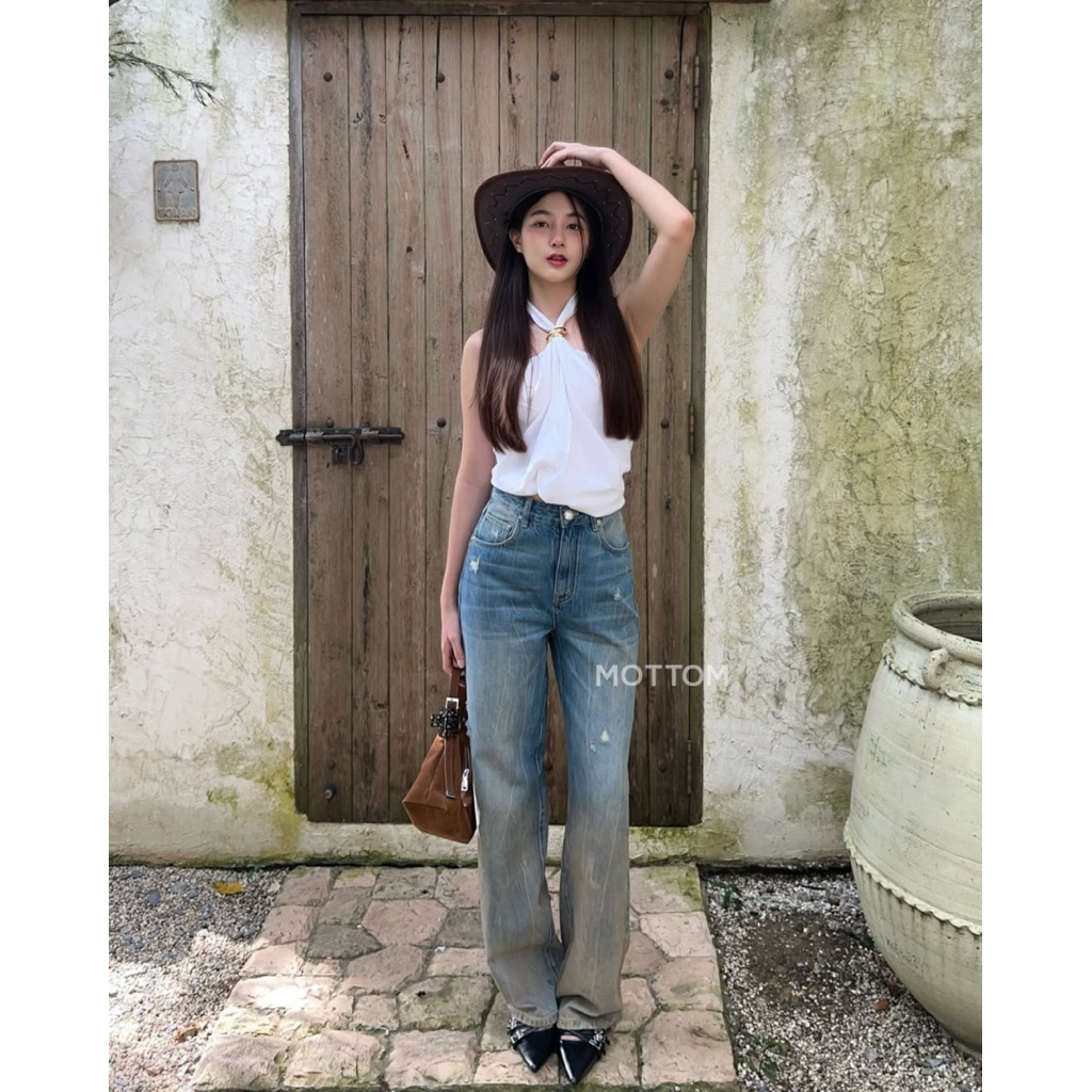 MOTTOM - BAKER High Rise Straight Leg Jeans