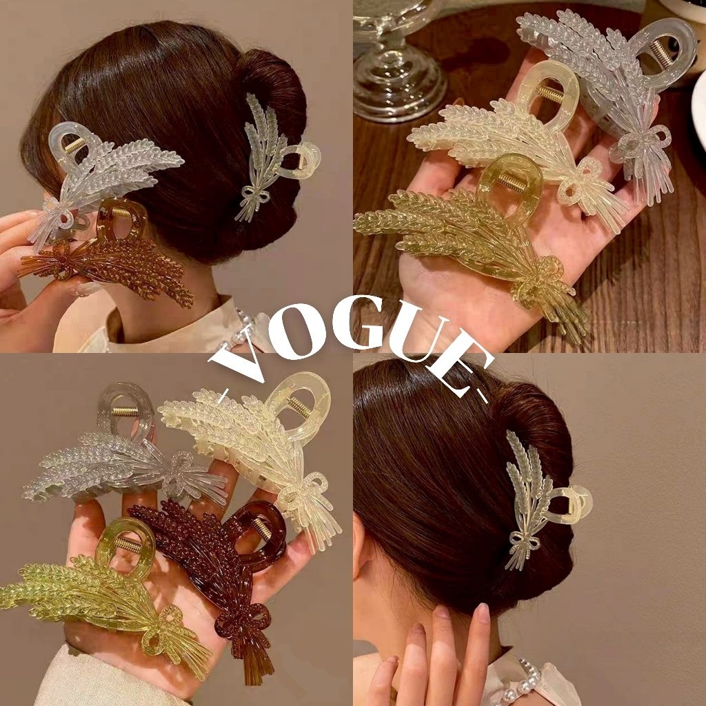 Vogue🌟พร้อมส่ง🌟 กิ๊ปหนีบผม ลายต้นข้าว มินิมอล ใส่สบาย (VO-41)
