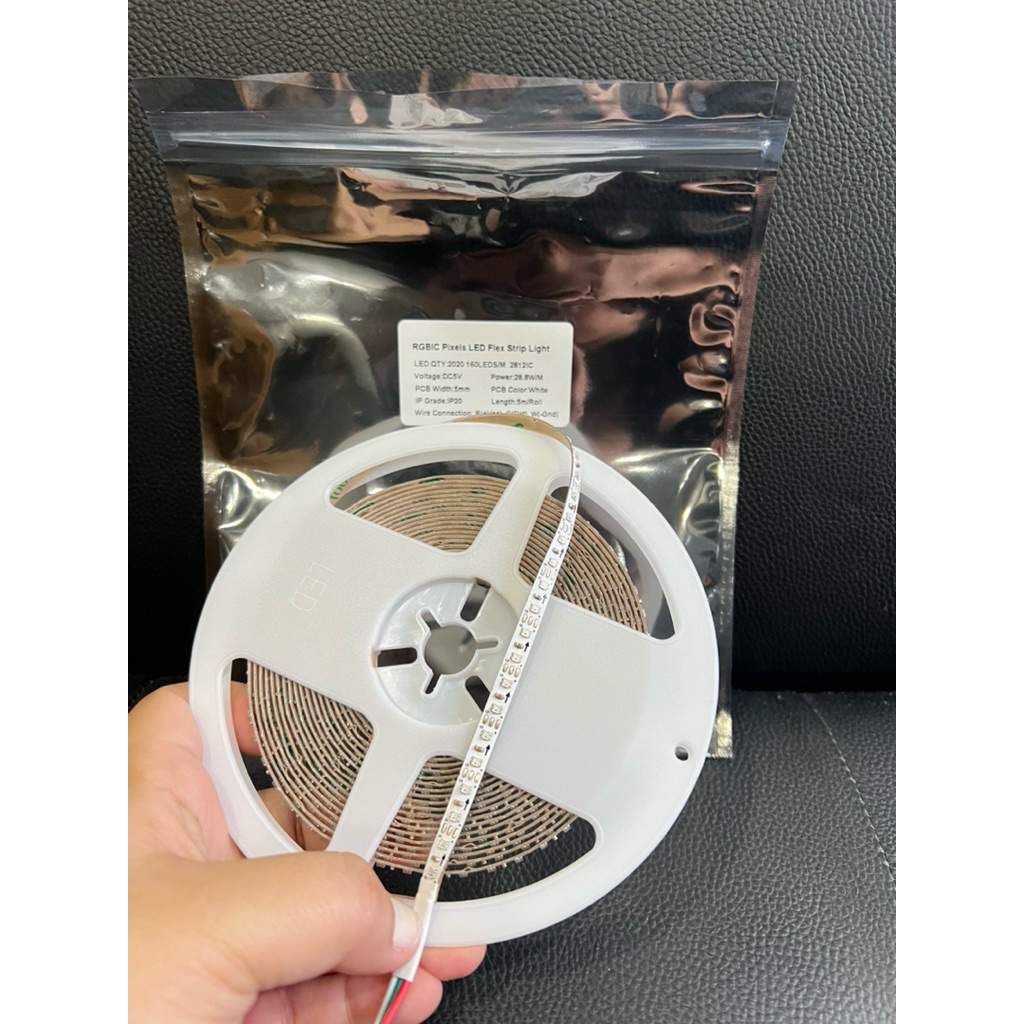 ไฟเส้น RGBIC Pixels LED Flex Strips Light  2812IC  ขนาด 5 มม.