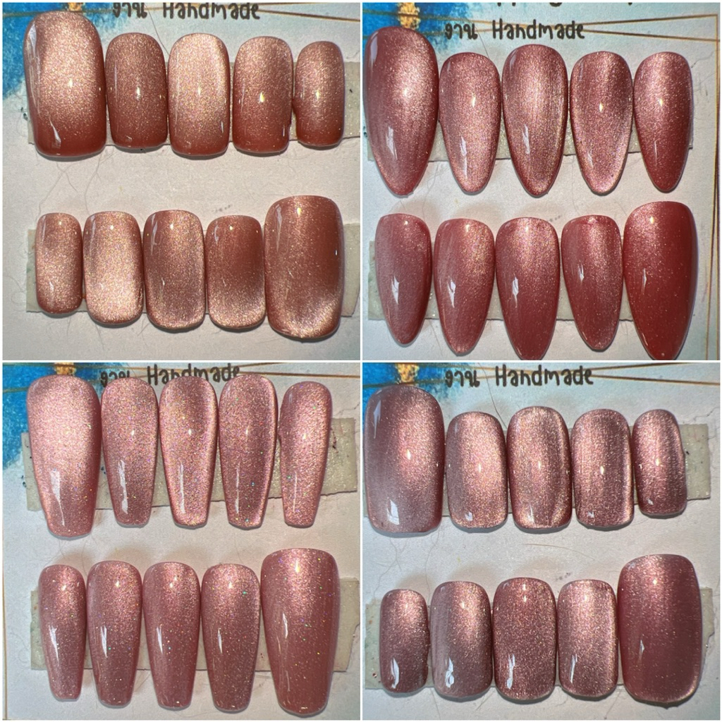 เล็บปลอมเล็บเจลแท้💯%สีลูกแก้วออกนู๊ด🆓กาวตะไบในชุด