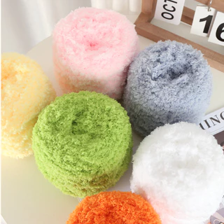 ไหมพรมขนแกะปะการัง 3ply 100g แคชเมียร์ ไหมพรมขนแกะฟู สําหรับถักโครเชต์ ถักมือ การจัดส่งจากประเทศไทย