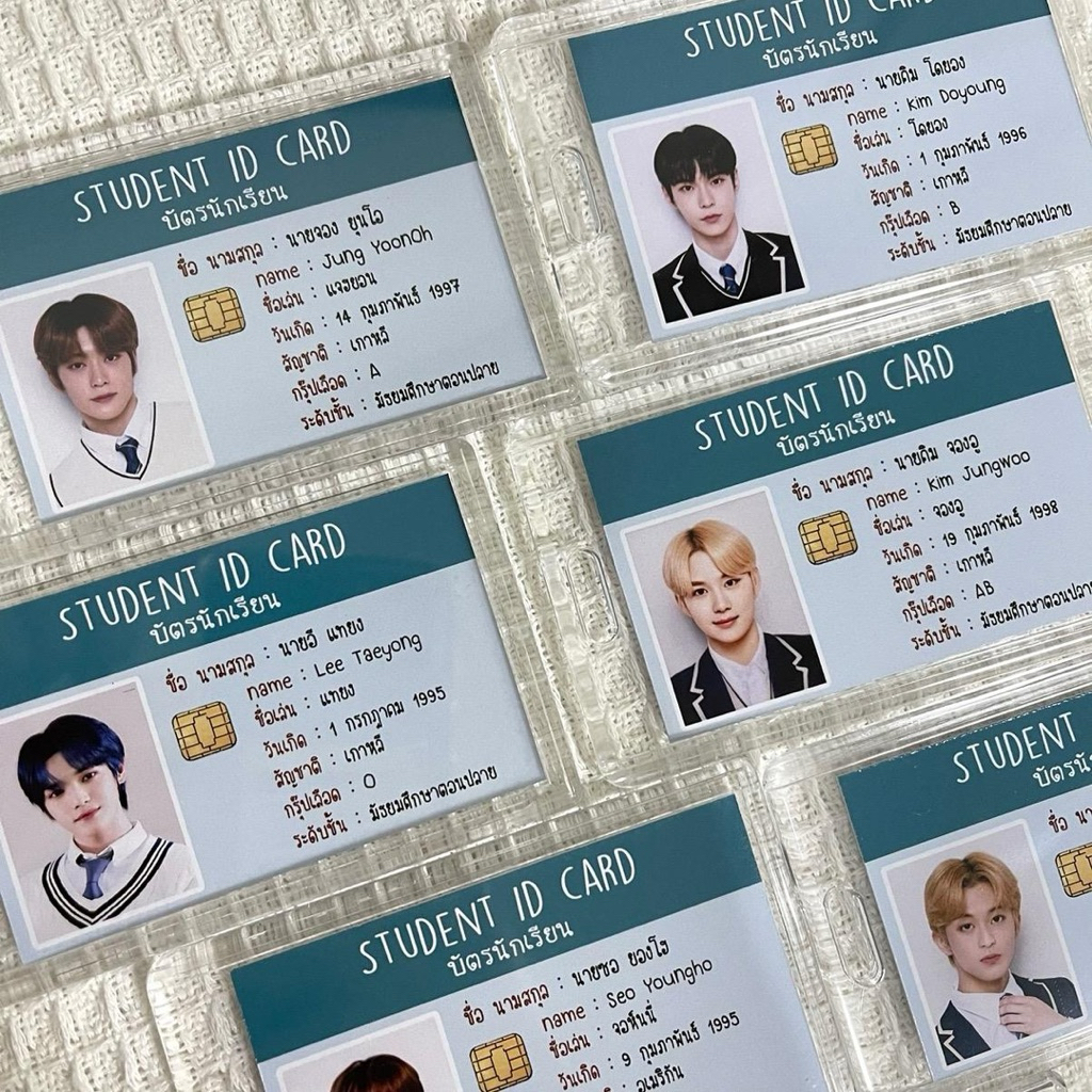 เฟรมการ์ด บัตรนักเรียน NCT เอ็นซีที NCT127 NCT Dream jaehyun แจฮยอน โดยอง แจมิน เจโน่