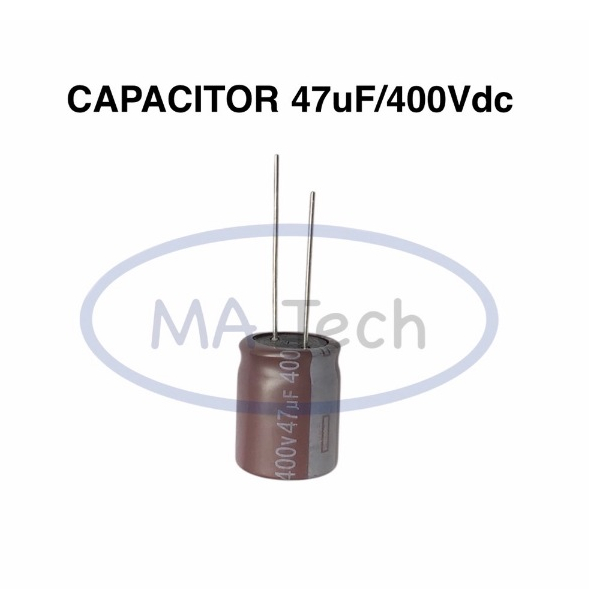 47uf 400v คาปาซิเตอร์ 47uF400V Capacitor 400v47uf ขาห่าง 7.5มม ยี่ห้อ AISHI
