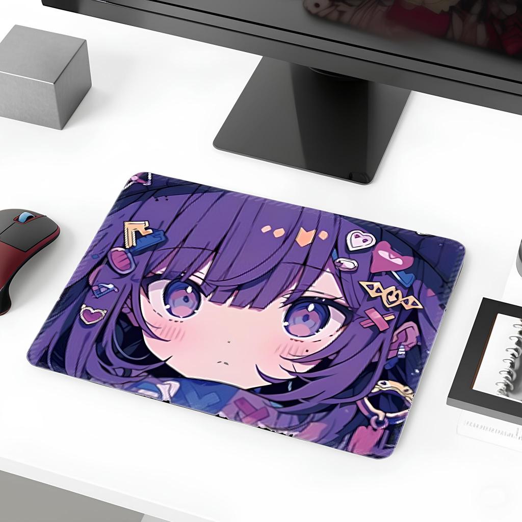 [พร้อมส่ง] แผ่นรองเมาส์งานการ์ตูนอะนิเมะ งานเย็บขอบ ขนาดเล็ก 21 x 26 ซม. (หนา 3 มม.) Biangels