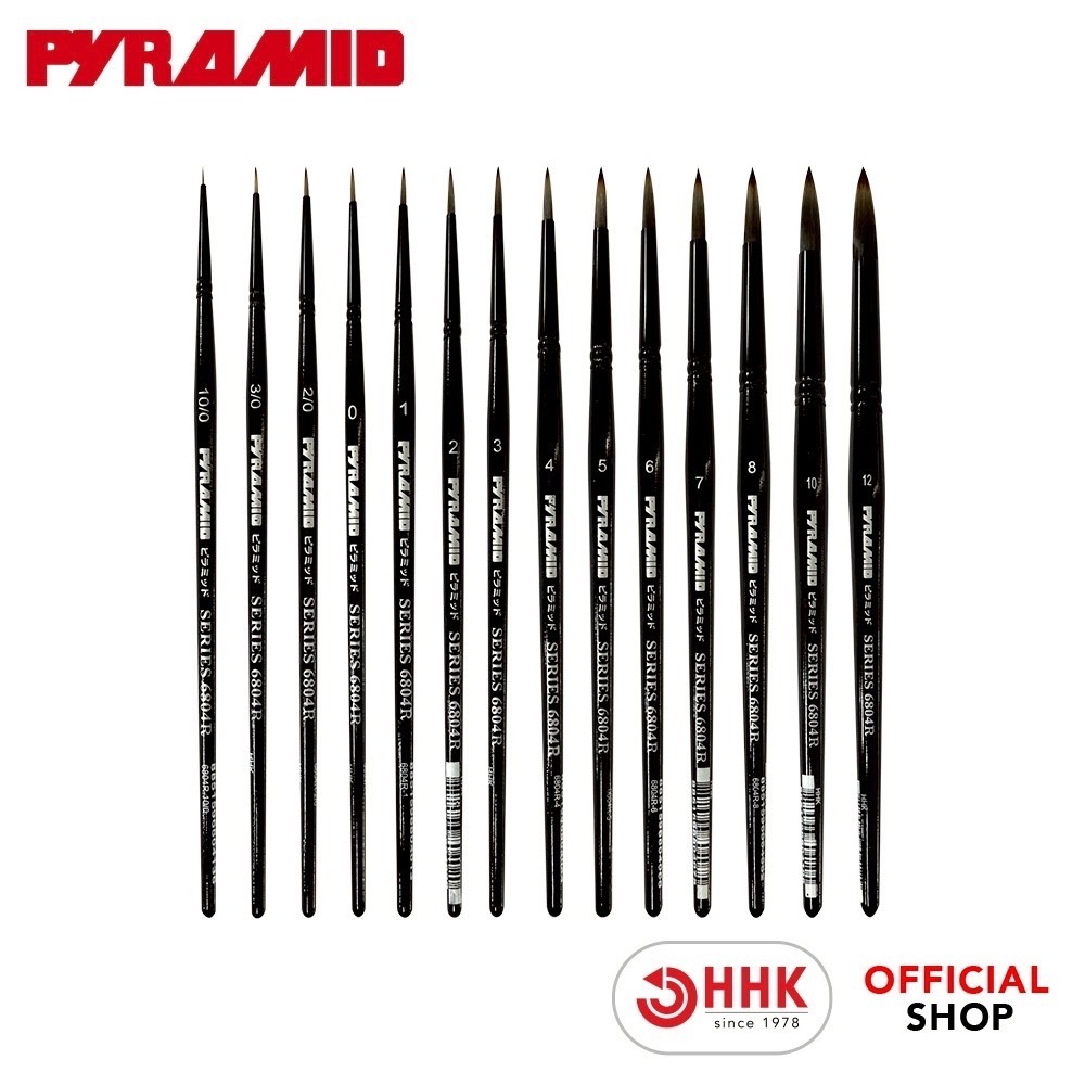 Pyramid พู่กันกลมปลายแหลม M0NGLON 6804R