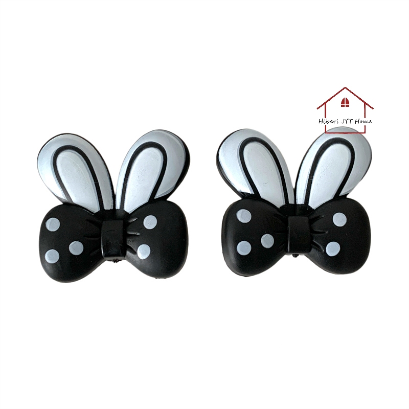 จิบิติดรองเท้า ตัวติดรองเท้า สำหรับรองเท้าหัวโต รองเท้ามีรู ลายโบว์ 1เซท 2ชิ้น - รูปที่ 3