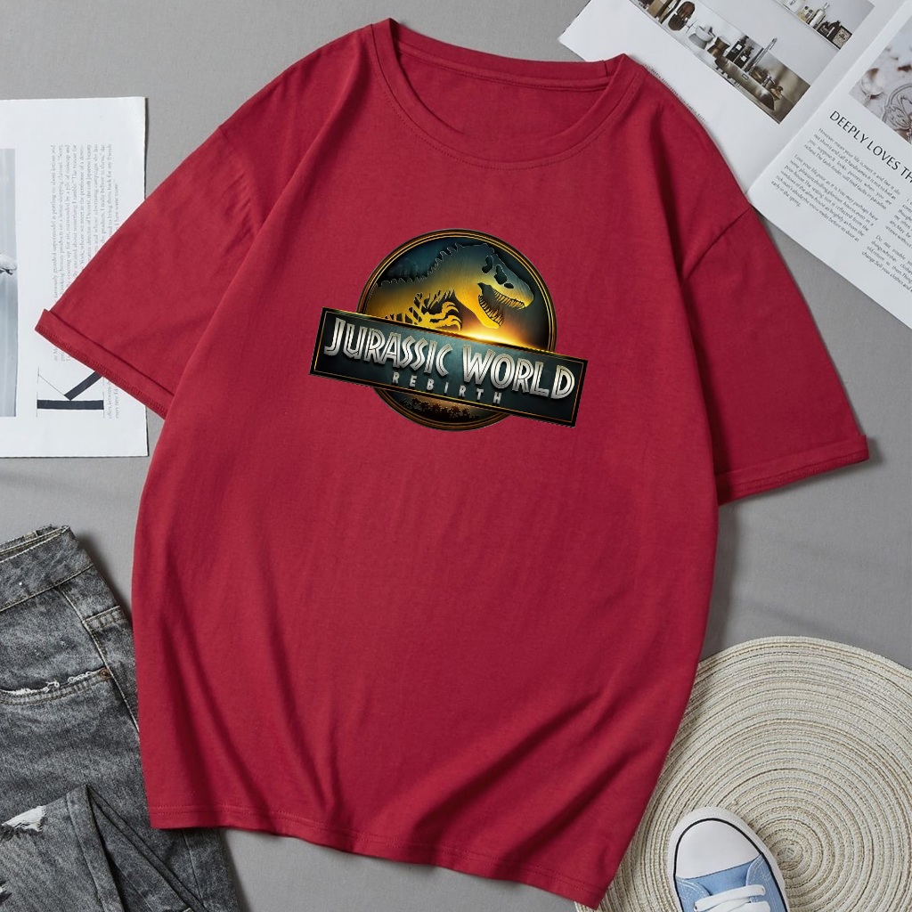 เสื้อยืด Jurassic World จูราสสิค เวิลด์ กำเนิดชีวิตใหม่ ภาพยนต์ ผ้าดี Cotton100% หนานุ่มใส่สบาย