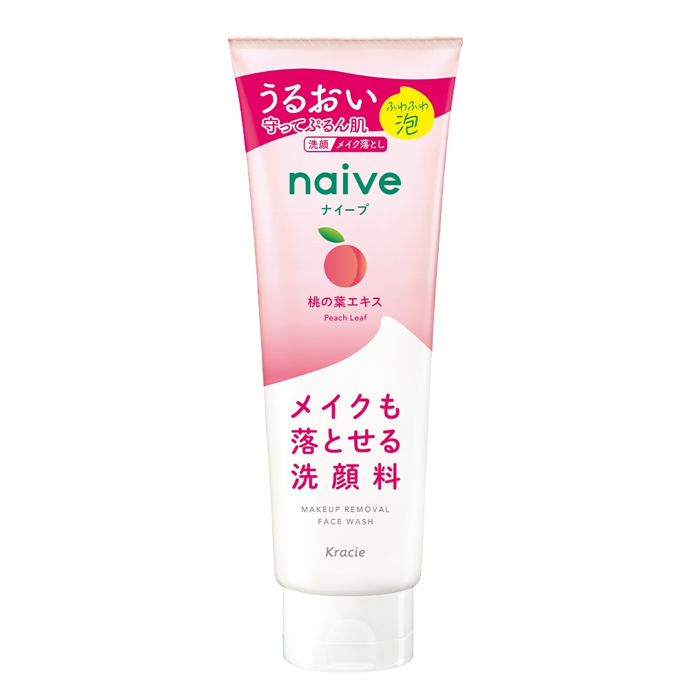 Naive makeup removal face wash foam peach 200g นาอิฟ เมคอัพ รีมูฟเวล เฟส วอช โฟม (พีช) 200 กรัม
