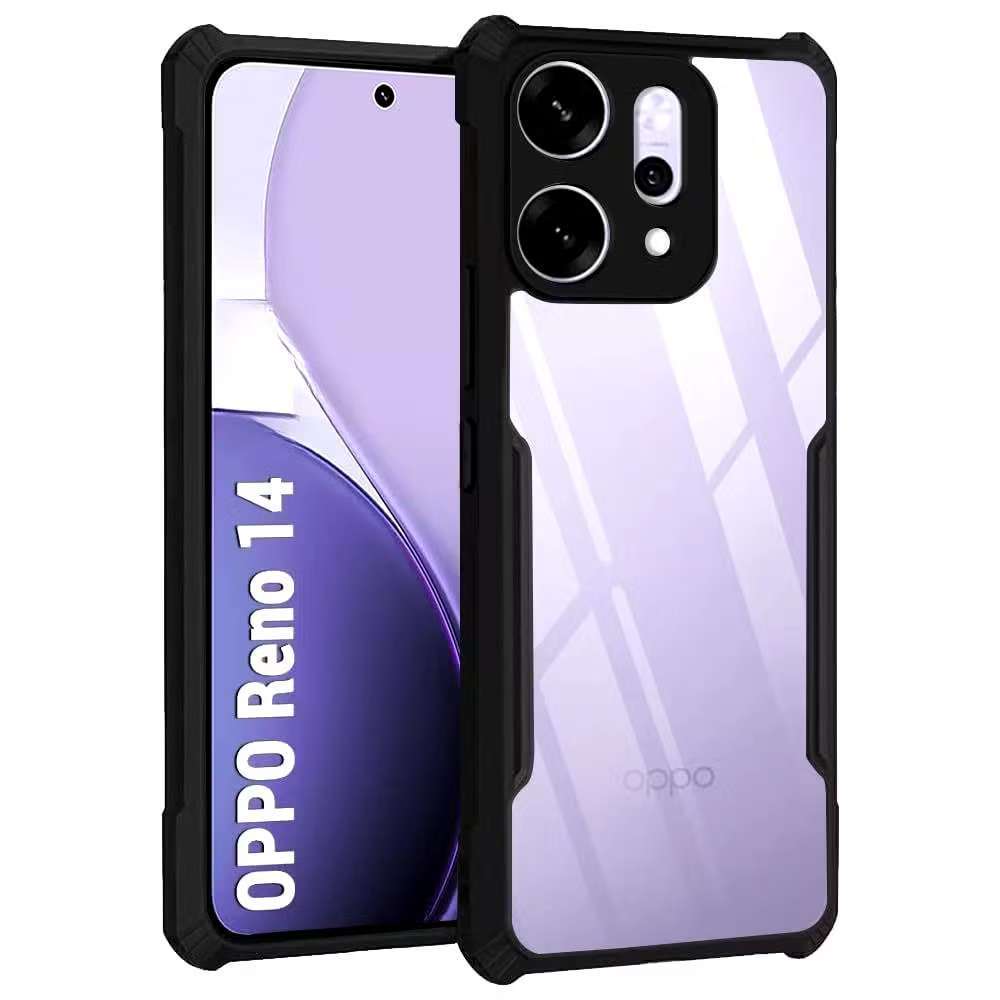 OPPO Reno 14F 5G/OPPO Reno 14 5G/OPPO Reno 14Pro 5G(ส่งในไทย)เคสกันกระแทกขอบสีหลังใสOPPO Reno 14/OPP