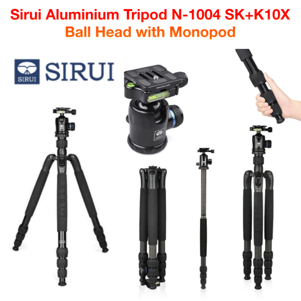 Sirui Aluminium Tripod N-1004 SK+K10X Ball Head with Monopod  ประกัน1ปี