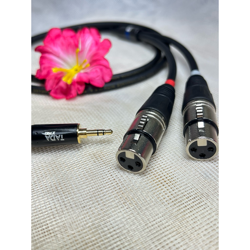 สายAUX3.5 ออก XLR ตัวเมีย หัว3.5 ของTADA มีสีดำสีเดียว เลือกความยาวสูงสุดถึง 20 เมตร