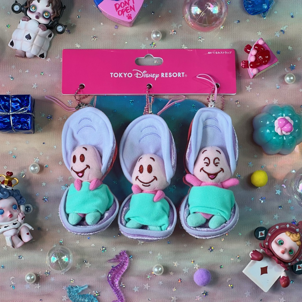 Set พวงกุญแจ Disney’s Baby Oyster 🦪💜 3 ชิ้นในเรื่อง Alice in Wonderland ❤︎⑅⁺˖