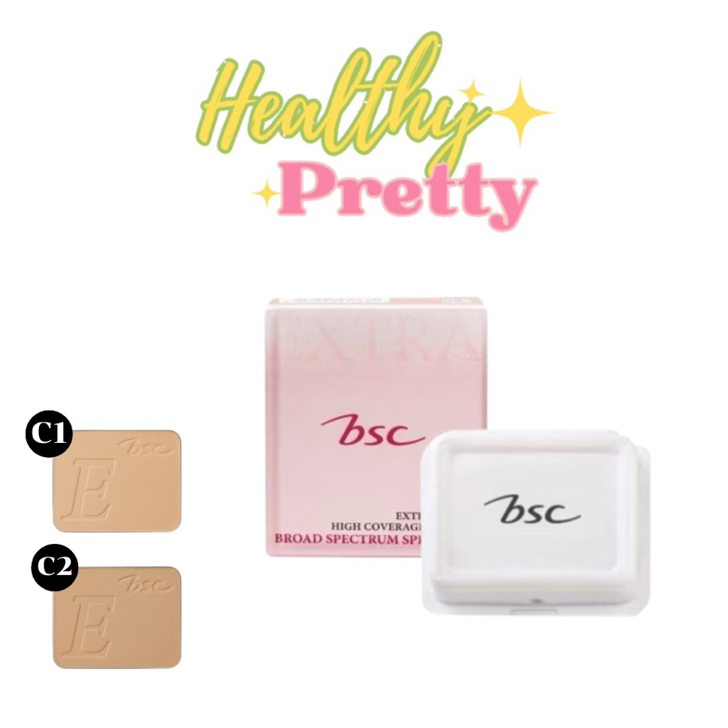BSC Extra cover high coverage SPF 30 PA+++ แป้ง บีเอสซี เอ๊กตร้า คัพเวอร์ (ขนาดจริง/รีฟิล)