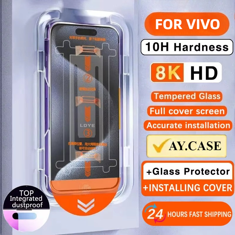 【COD】กระจกนิรภัยกันรอยสำหรับ Vivo Y16 Y20 Y21 Y28 Y36 Y03 Y35 Y17 Y36 Y33S Y02S Y15S V21 Y200 Y100 5G Privacyป้องกันหน้า