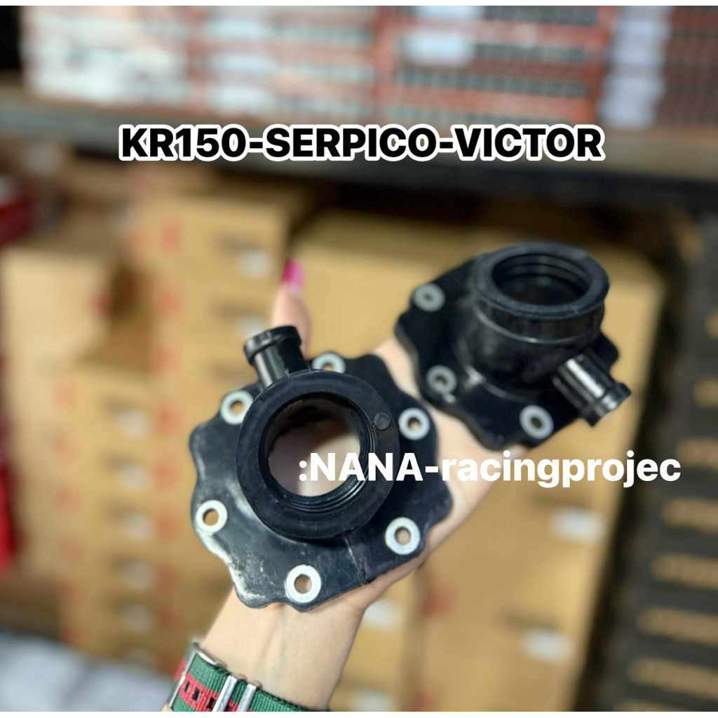 คอคาร์บูKR อุดออโตลูป KR-Serpico-Victor สำหรับใส่ คาร์บูใหญ่ ปาก38-40mm.แบบยาง คอหรีดแต่ง #ยางคอหรีดKR อุดปอด(1ชิ้น)