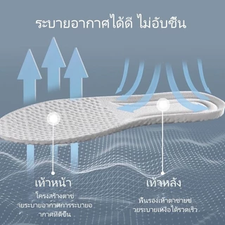 แผ่นเสริมส้นรองท้าแบบนุ่มใส่กับรองเท้าทุกประเภท วัดสุPUลดแรงกระแทกเวลาใส่เดินวิ่ง Orthotic Insoles Breathable