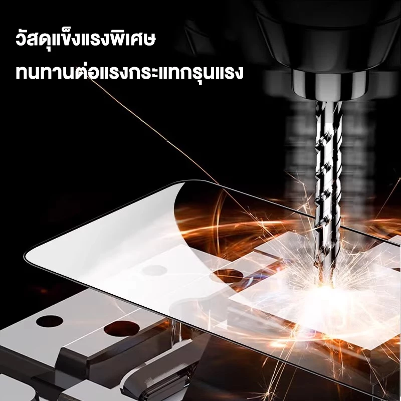 ทำความสะอาดฝุ่นโดยอัตโนมัติ ฟิล์มกระจก iphone สำหรับ11 15 14promax ติดง่าย แบบเต็มจอ HD 13/12/15plus/8/7plus/XR 16 17 thumbnail 5