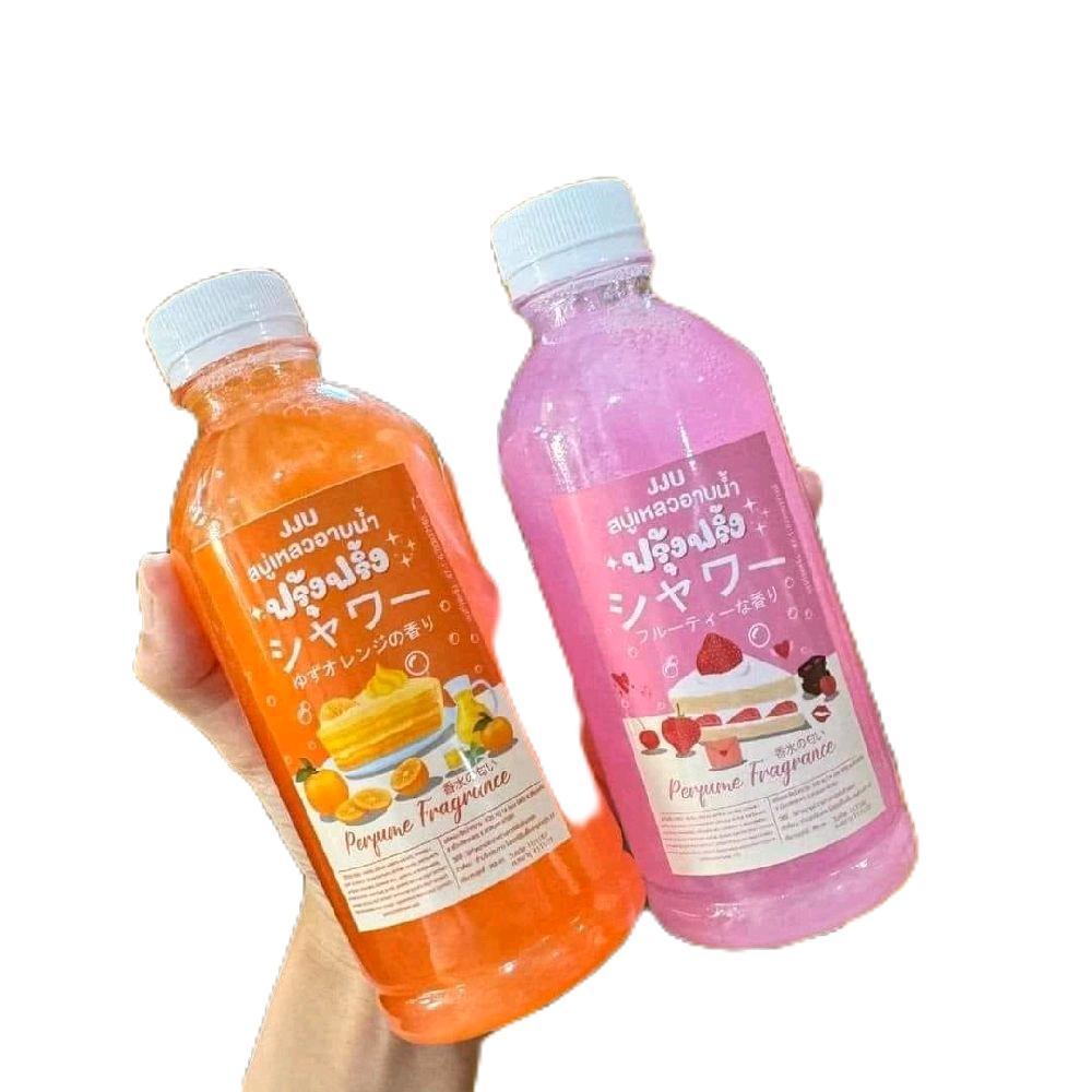 ครีมอาบน้ำ สบู่อาบน้ำ JJU สูตรผิวขาวใส กลิ่นหอม ติดทนนาน 350 ml.