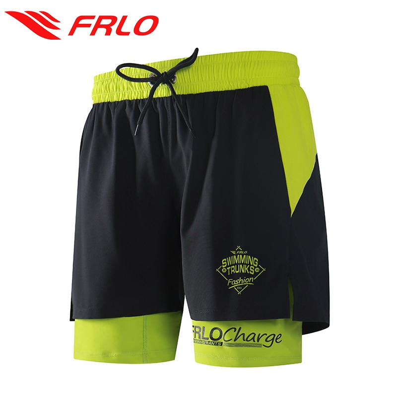 FRLO กางเกงวิ่งขาสั้น 28-49นิ้ว 2IN1 ดีไซน์พิเศษ มีซับใน แห้งเร็ว สบายตัว เหมาะกีฬาทุกประเภท