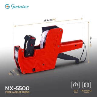 Gprinter ปืนยิงราคา MX-5500 ปืนยิงป้ายราคาสินค้า เครื่องติดราคาสินค้า ที่ตีราคา 8หลัก Price Labeler