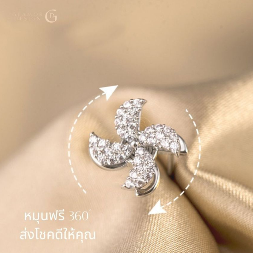 GLAMOR✨ต่างหูเงินแท้ Turn Of Fortune ต่างหูเงินแท้925 ต่างหูแฟชั่น ตุ้มหูเงินแท้ ต่างหูสไตล์กาหลี