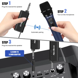 NEW BAXS ไมโครโฟนไร้สาย ชุด ชาร์จไฟได้ UHF,Type-C KP601/KP602,อเนกประสงค์,เหมาะสำหรับ KTV, ร้องเพลง, คาราโอเกะ, ปาร์ตี้