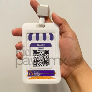 บัตรสแกน QR CODE บัตร PVC ป้ายพร้อมเพย์ ป้ายสแกนชำระเงิน ป้ายคล้องคอ สแกนติดง่าย