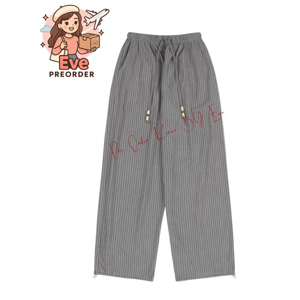 🇰🇷 Fancy club Cozy Stripe Wide Pants🔴