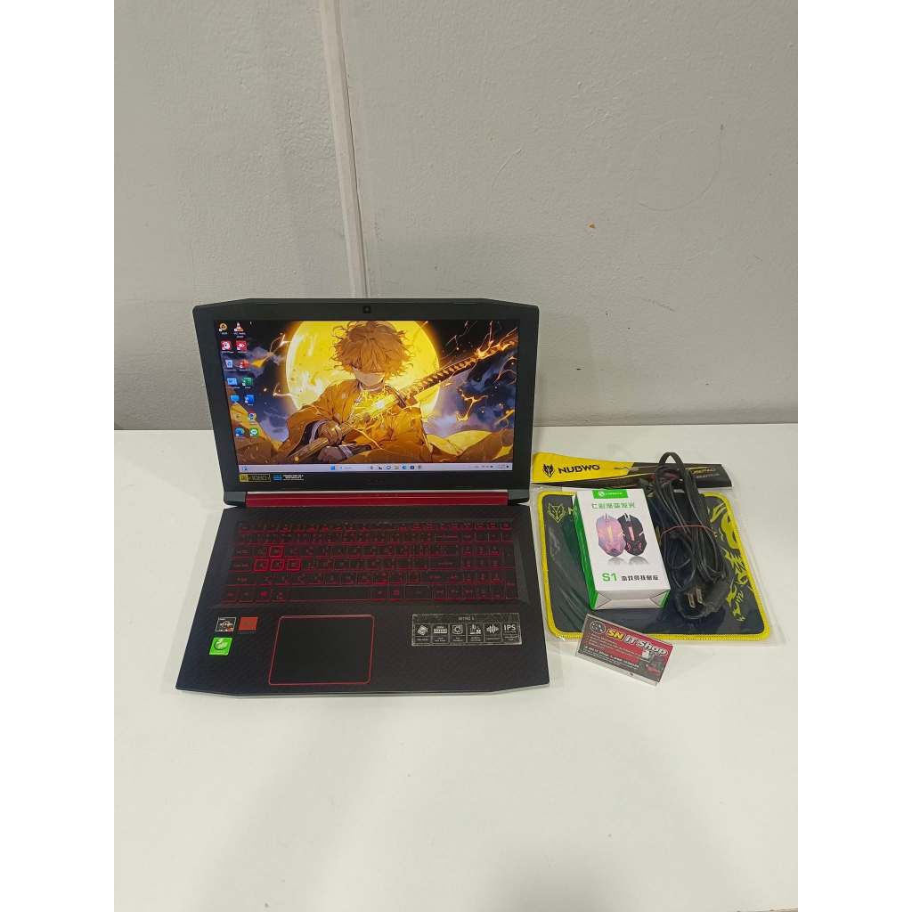 โน๊ตบุ๊คเกมส์มิ่ง Acer Nitro 5 (มือสอง) สเปค Ryzen 7 2700U RAM 8 GB SSD M.2 240GB HDD 1TB  AMD Radeo