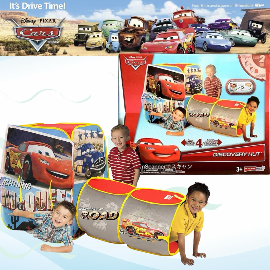 Disney Pixar Cars Playhut เต็นท์อุโมงค์สำหรับเด็ก ลายตัวละครจากการ์ตูนเรื่อง Cars ของ Disney Pixar