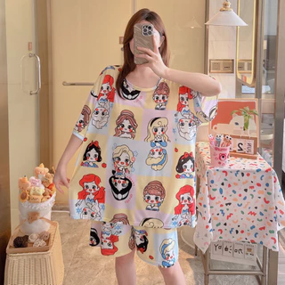 ชุดนอน ชุดนอนฟรีไซส์ใหญ่ 6XL เสื้อ ชุดเซ็ท อก 54