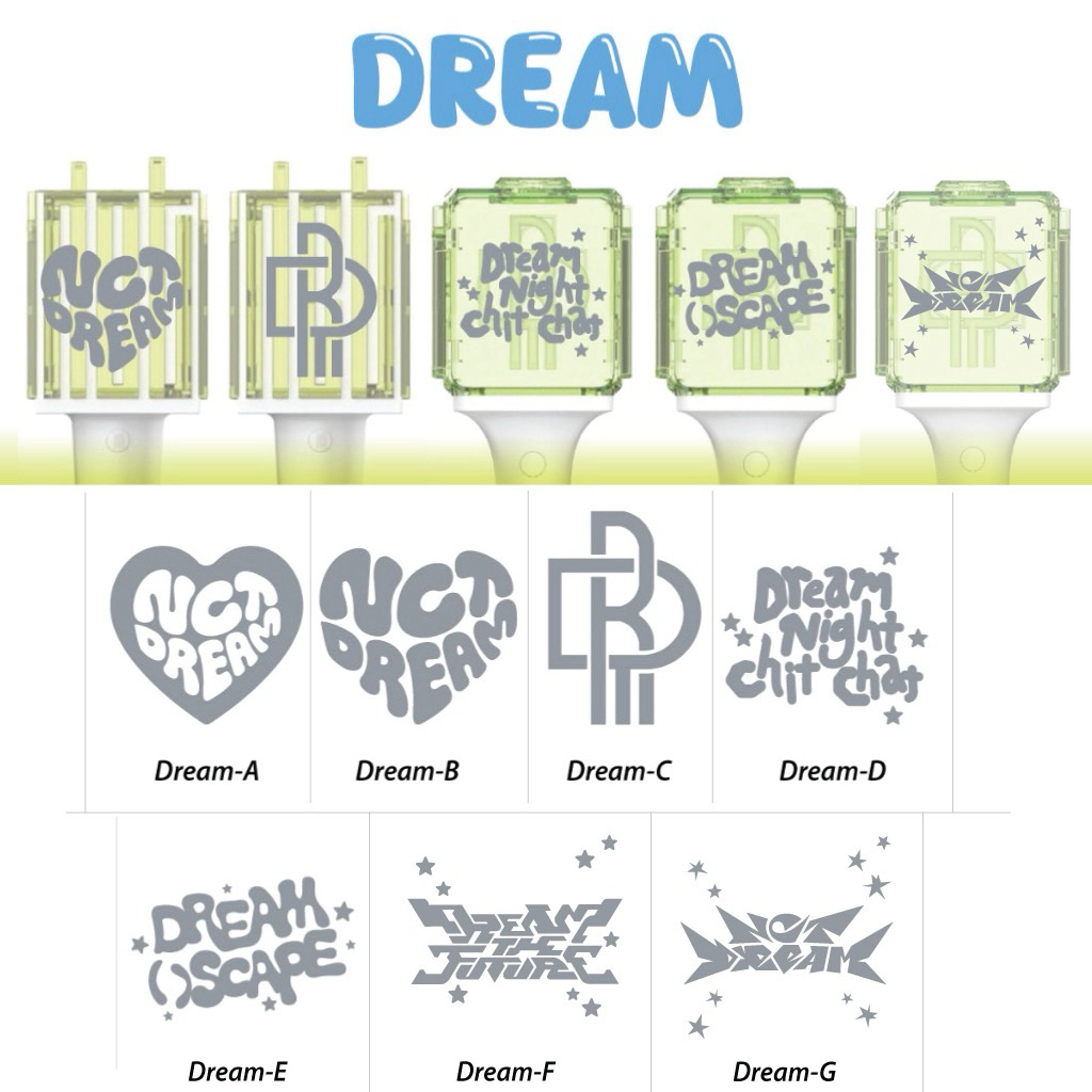 NCT Dream พร้อมส่ง 🇹🇭: Sticker ติดแท่งไฟ แบบสะท้อนแสง