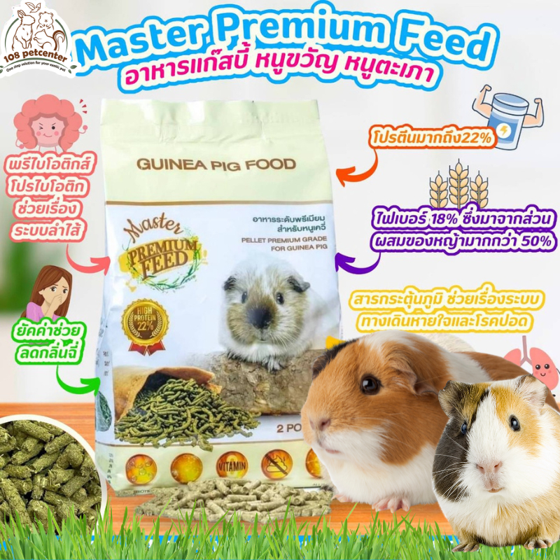 อาหารหนูแกสบี้ หนูตะเภา หนูขวัญ โปรตีนสูง!! ระดับพรีเมี่ยม Master Premium - Chibi อาหารสัตว์เล็ก