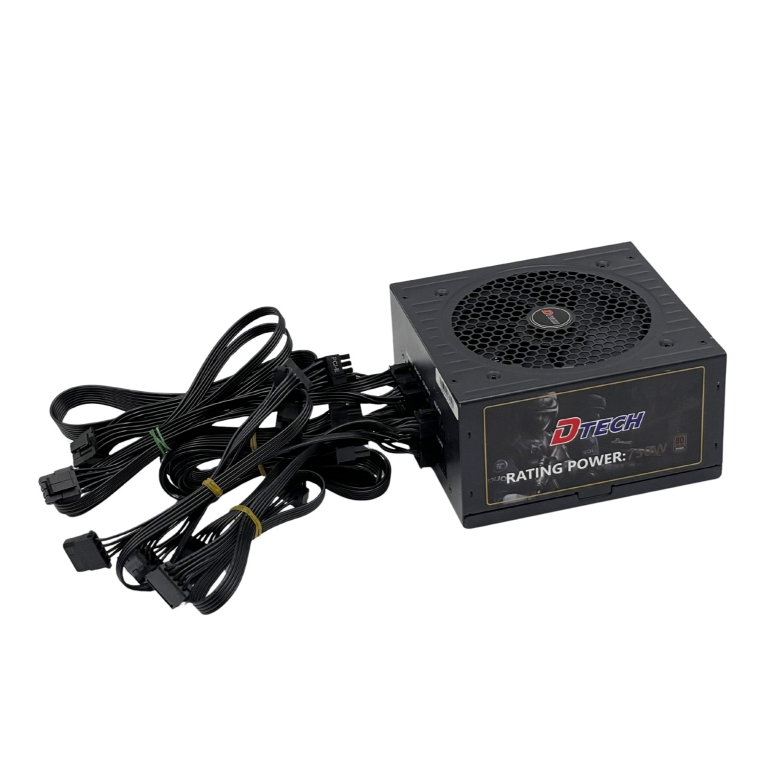 Power Dtech 750W 80+ Model PW071A(750W) มือสอง ใช้งานปกติ ประกัน 15 วัน