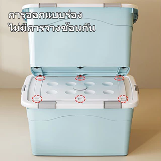 LESS กล่องเก็บของ 35L/50L/150L/220L/340L/560L กล่องอเนกประสงค์ ฝาสไลด์ แบบพลิกได้ ลังพลาสติก