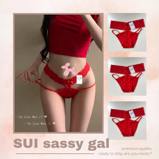 SUI กางเกงใน (218#กกน) กางเกงชั้นในสำหรับผู้หญิง ผ้านุ่มลื่น ลูกไม้เซ็กซี่ เอวต่ำ ใส่สบาย ระบายอากาศได้ดี บิกินีพร้อมส่ง