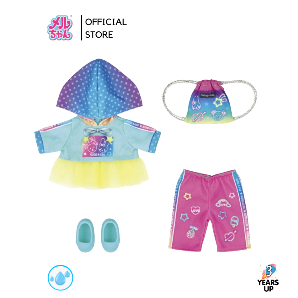 ตู้เสื้อผ้าเมลจัง MELL CHAN® พับเก็บได้ ของแต่งบ้านตุ๊กตา ชุดตุ๊กตา ลิขสิทธิ์แท้ Doll Closet ของเล่น