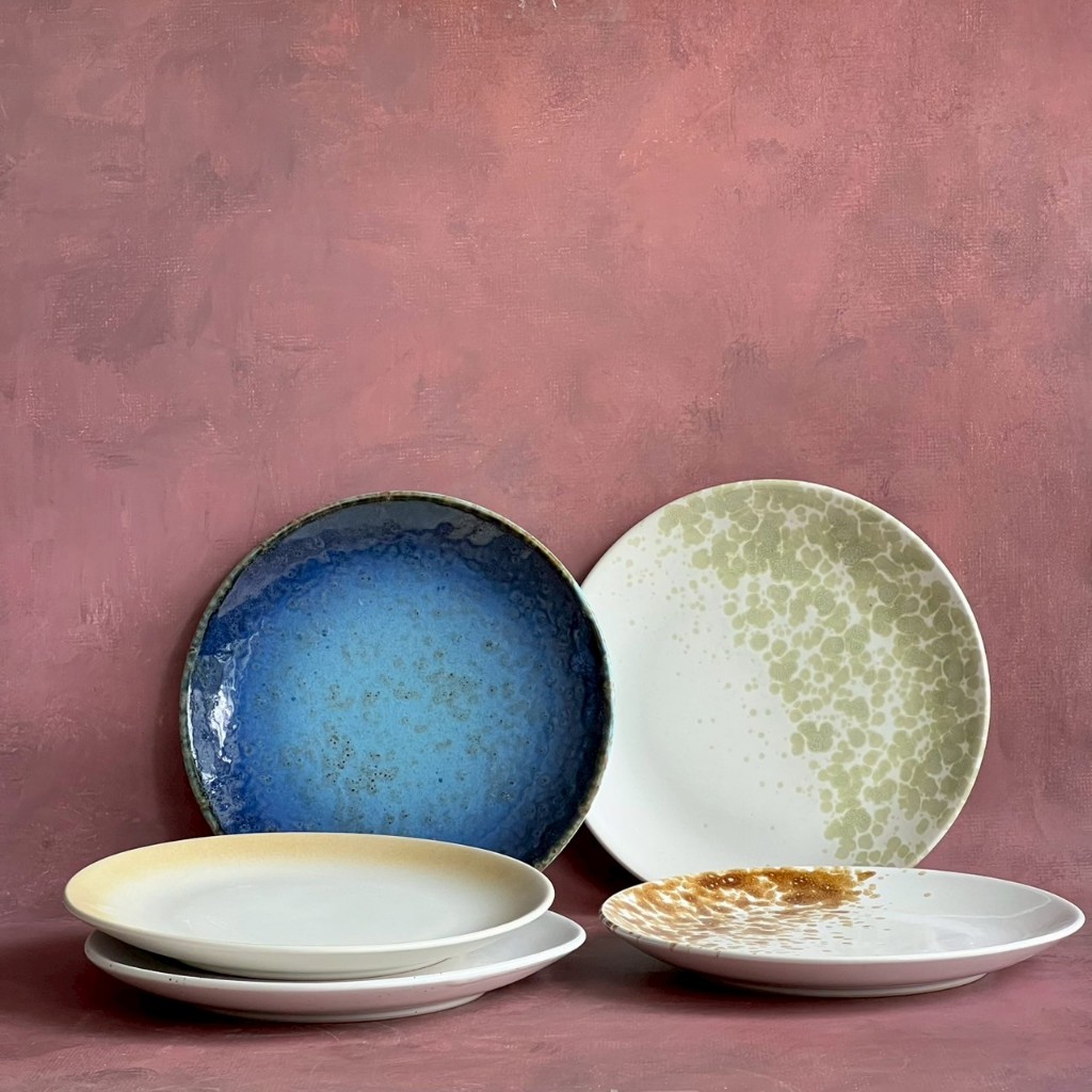 จานเซรามิก จานรอง side plate ขนาด 8.5 นิ้ว เข้าไมโครเวฟได้ เครื่องล้างจานได้ - AT1CERAMIC