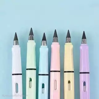 ดินสอ 1ชุด 6แท่ง ดินสอแบบใหม่ไม่ต้องเหลา ดินสอด้ามจับสีพาสเทล แฟชั่นใหม่ ดินสอสเก็ตช์ภาพแบบมียาวลบในตัว