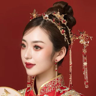 พร้อมส่งในไทย ปิ่นปักผมสไตล์​จีนโบราณ​ เครื่องประดับผมโบราณ​ SET​ N024