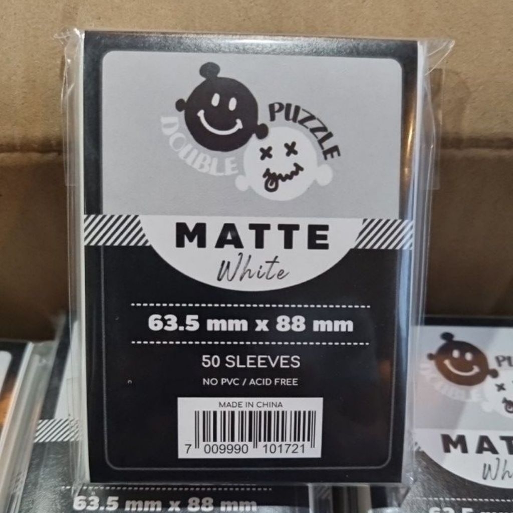 ซองใส่การ์ด Double Puzzle : Matte Card Sleeve (แบบหลังทึบ) สีขาว ขนาดการ์ด : 63.5x88 mm.