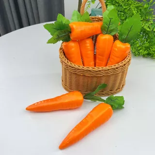 VE-15พร้อมส่ง ผลไม้ปลอม แครอทปลอม ยาว 19*4.3cm.