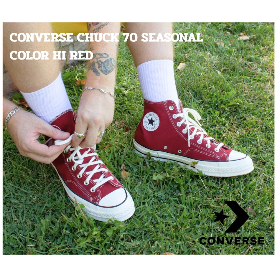 Converse Chuck 70 Hi RED – สินค้าใหม่แท้ 100% ป้ายไทย + กล่อง ไซส์ 9UK / 42.5EUR / 27.5CM