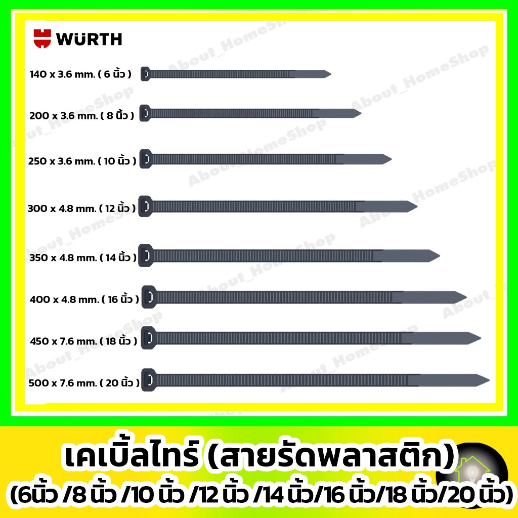 WURTH เคเบิ้ลไทร์พลาสติก รูปที่ 7