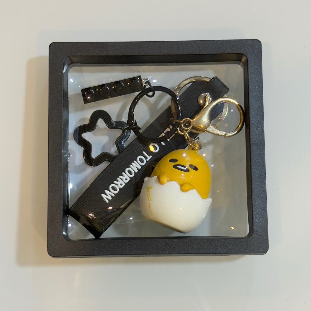🧲มีหลายแบบเลื่อนดู🧲พวงกุญแจไข่ขี้เกียจ Gudetama เกาะแก้วไข่ขี้เกียจ กาชาปอง - รูปที่ 2