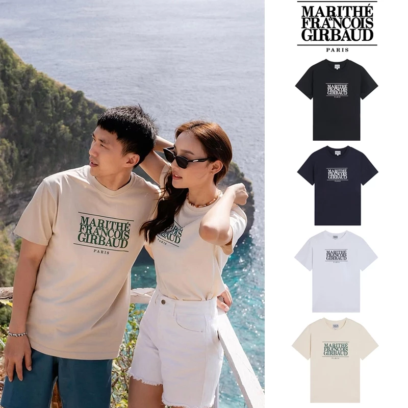 เสื้อยืด MARITHE Francois Girbaud แท้ W Classic Logo Tee T Shirt