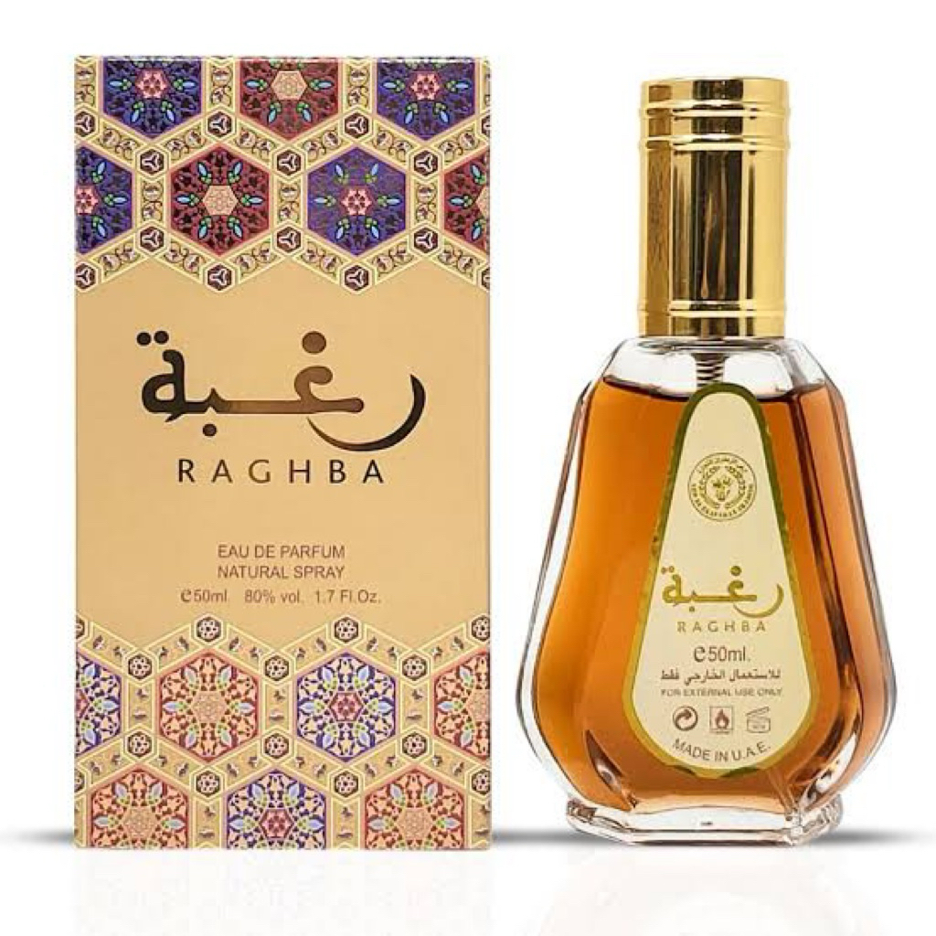 Lattafa Raghba Eau de Parfum น้ําหอมตะวันออกยอดนิยมที่ขึ้นชื่อเรื่องความอบอุ่นและความหวาน