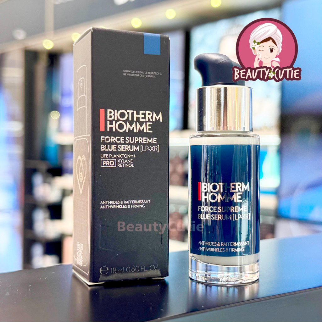 Biotherm Homme Force Supreme Blue Serum [LP-XR] 18 ml ผลิต 12/2023 สินค้าพรีเมียม แท้  จากช็อป