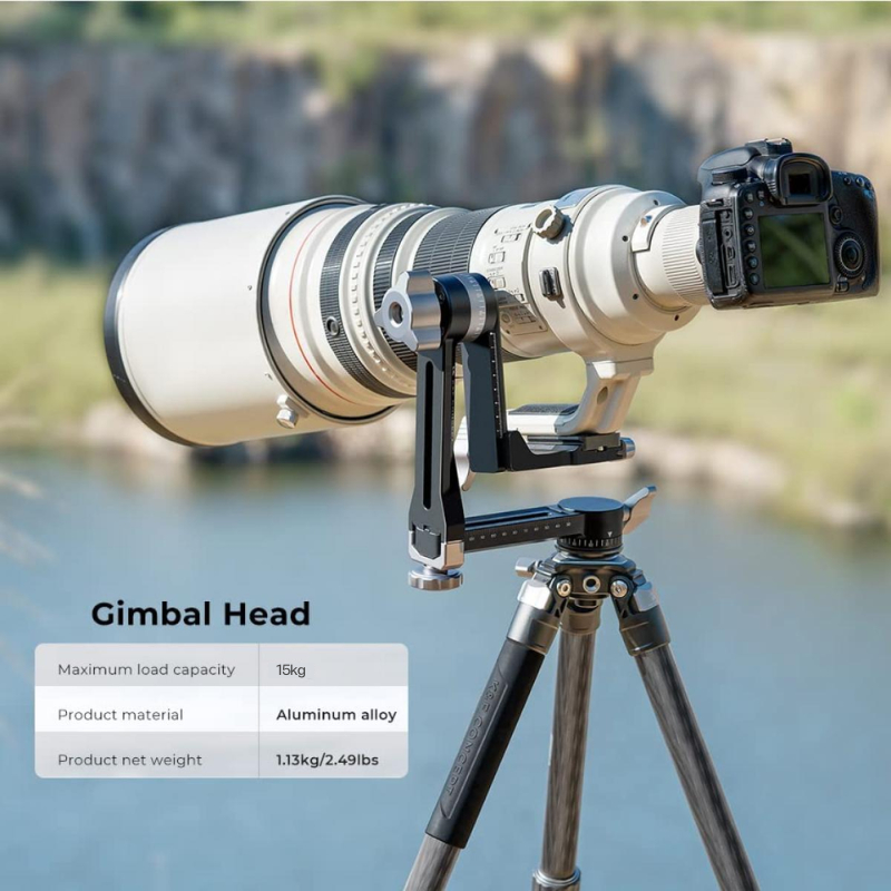 หัวบอลขาตั้งกล้อง K&F Tripod Gimbal Head  สำหรับกล้อง DSLR (KF31.052) ราคา ถูกที่สุด ดีลบีเคเค แกลเลอรีภาพที่ 6