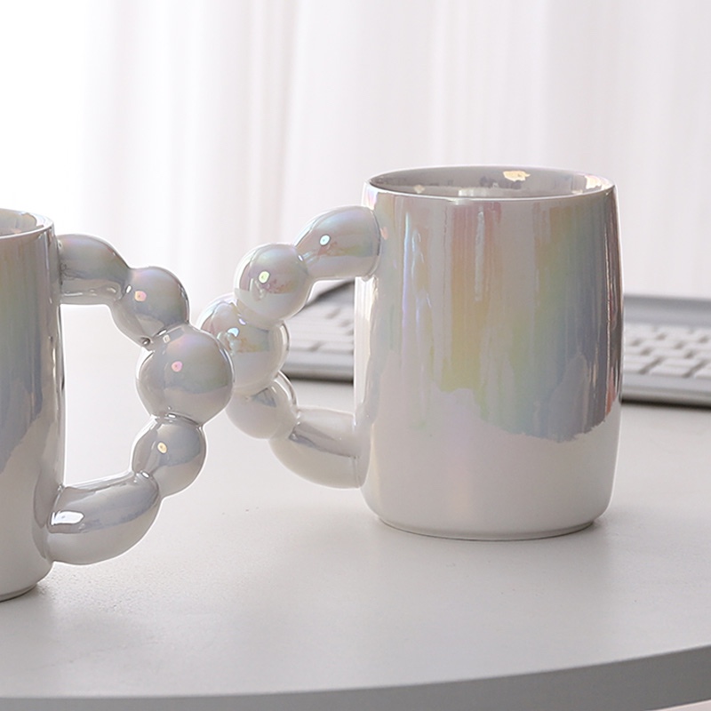 แก้วเซรามิกสวยงาม แก้ววางอุปกรณ์ถ่ายรูป แก้วกาแฟอาหารเช้า